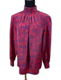 Red-Blue Paisley Blouse