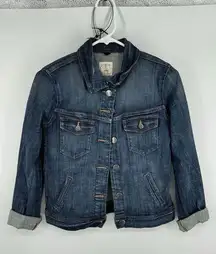 J Crew Denim Trucker Jacket Womens Medium Wash Jean Jacket Size XS