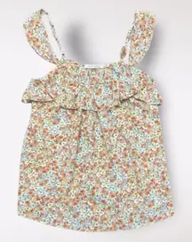 Bishop + Young‎ Floral Romance Ruffle Strap Top Size S Boho Cottagecore Summer
