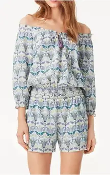 Tory Burch Tory Burch Mosaic Silk Romper