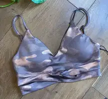 Sommer Ray NWT Crossover Active Bra Purple Camo Metallic