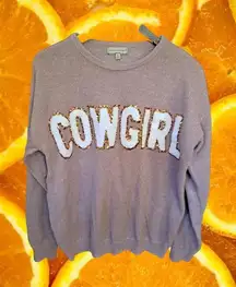 Simply Southern‎ Cowgirl Crew Neck Sweater Size Small