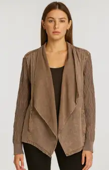 Leo & Nicole Taupe Open Front Blazer