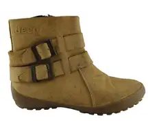 Jeep Ankle Boots Womens 7.5 Side Zip & Double Buckle