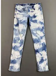 Seven7 Cloud Jeans Womens 28x29 Blue Bleached Straight Skinny Jr 7 *