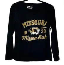 RUSSELL Women's MISSOU 1839 Truman Mizzou Rah Long Sleeve Top Sz M 8-10