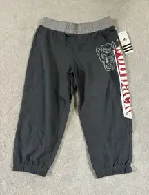 ADIDAS M Women Elastic Waist Drawstring Knit Jogger Cropped Track‎ NC State