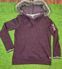 Y2K Victoria's Secret Hoodie Jacket Womens S Maroon Sequin Angel Wing Sweatshirt