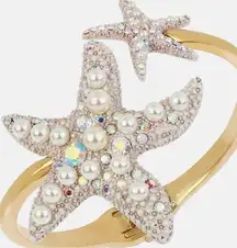 BETSEY JOHNSON “WHITE JEWELED STARFISH BANGLE BRACELET NEW