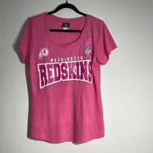 NFL  Team Apparel Pink Breast Cancer Awareness Washington Redskins T-Shirt