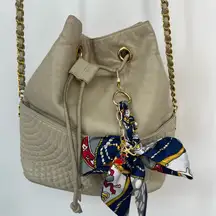 Bally made in Italy,Elegant Cream Bucket Bag