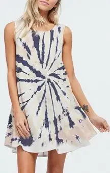 Phil Love Sleeveless Tie Dye Swing Dress Blue White Size Medium NWT