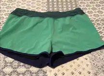 RBX Athletic Shorts Green and Blue Lightweight Design