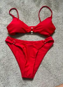 berlook red bikini set