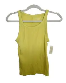 Aerie  Yellow Ribbed Tank Top Women’s Size Small Racerback Cotton Blend NEW