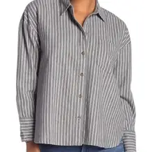 Madewell  Brushed Flannel Westward Button Down Shirt 100% Cotton Striped Casual