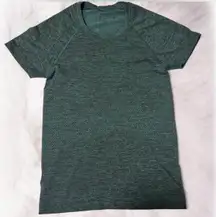 Lululemon Swiftly Tech Short Sleeve in Heathered Dark Green 
