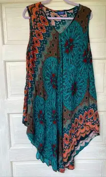 Mexicali blues paisley tropical rayon dress