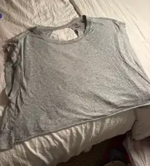 Free People Movement grey open back tee