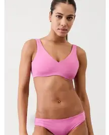 Athleta Paradise Bikini Set Top 40D/DD | Bottom Large -Peonies Pink