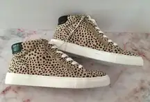 Cheetah High Top Sneakers, Size 10