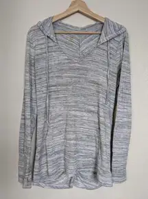 Balance collection Activewear‎ Hoodie Space Dye Ruched Back Size S Marled Gray