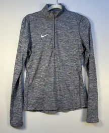 Nike Dry Fit Element Half-Zip 1/2 Zip Long‎ Sleeve Thumbholes Gray Heather Small