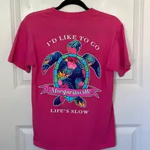 Margaritaville Bright Pink Sea Turtle Tee Small