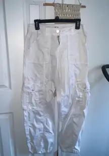 White Cargo Pants Garage Low-Rise Women’s 