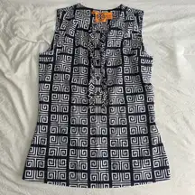 Tory Burch Ruffled Sleeveless Blouse 0