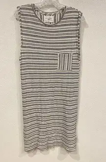 Striped Pocket MIDI Dress Size XS EUC