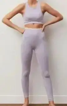 NWT! MNG Mango Seamless Open Back Sports Bra and Seamless High Rise Leggings