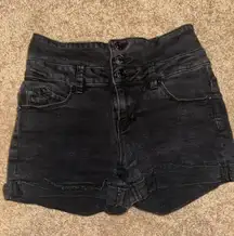  YMI Highrise Black Jean Shorts 