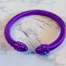 Colorful metal PURPLE METALLIC twist bracelet.