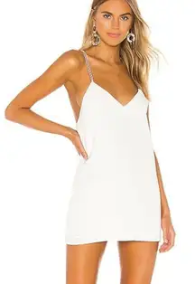 Superdown Breanna Strappy Shift Dress In White Size S