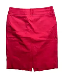 BANANA REPUBLIC Womens Pencil Skirt Red Cotton Blend Size 10 Knee Length