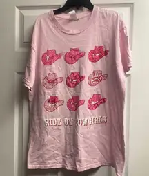 Altar’d State Oversized Cowgirl Pink Graphic T-Shirt Sz. S/M