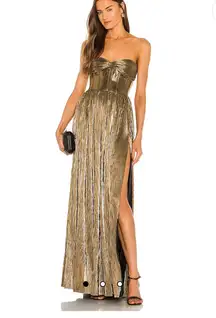 Florence Strapless Gown in Gold