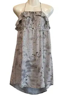 Hang Ten Monochrome Striped Halter Dress