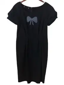 Retro coquette Black bow dress