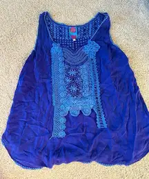 Johnny Was Rayon Flowy Lacy Tank