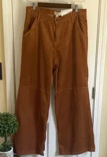 Arizona Jean Company Women's Wide Leg Corduroy Pants in Burnt/Rust Orange
