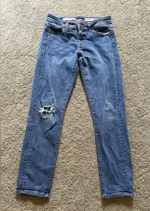 Anthropologie Pilcro And The Letterpress Slim Boyfriend Jeans Sz 25 Distressed