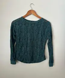 Emerald Green lace whimsygoth coquette top 