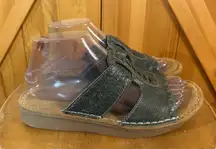 Natural Soul By Naturalizer Womens Sz 7 MED Green Leather Sandals  Style Dalton