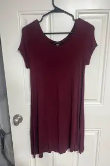 Maroon Tee Shirt Dress