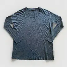 Trouve Womens Sweater Size Medium Long Sleeve Crew Neck Navy Blue Lightweight