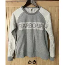 Barbour Women's Logo Gray White Cozy Soft Sweatshirt Size US 4