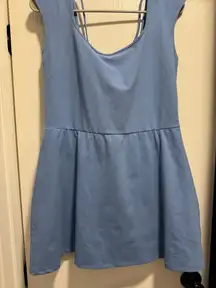Blue athletic dress with shorts