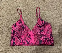 Pink Snakeskin Crop Tank